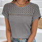 Knitted Mesh Short Sleeve Top