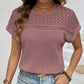 Knitted Mesh Short Sleeve Top