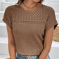 Knitted Mesh Short Sleeve Top