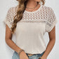 Knitted Mesh Short Sleeve Top