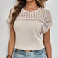 Knitted Mesh Short Sleeve Top