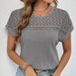 Knitted Mesh Short Sleeve Top