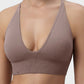 Women's Seamless Deep V-Neck Sports Bra
