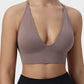 Women's Seamless Deep V-Neck Sports Bra
