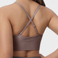 Women's Seamless Deep V-Neck Sports Bra