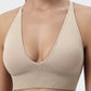 Women's Seamless Deep V-Neck Sports Bra