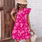 🌺Summer Hot Sale 50% OFF🔥Ruffle Sleeve V-Neck Printed Dress