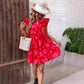 🌺Summer Hot Sale 50% OFF🔥Ruffle Sleeve V-Neck Printed Dress
