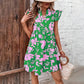 🌺Summer Hot Sale 50% OFF🔥Ruffle Sleeve V-Neck Printed Dress