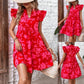🌺Summer Hot Sale 50% OFF🔥Ruffle Sleeve V-Neck Printed Dress