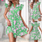 🌺Summer Hot Sale 50% OFF🔥Ruffle Sleeve V-Neck Printed Dress