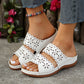Women's Casual Flat Bottom Hollow Out Flower Slippers