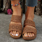 Women's Casual Flat Bottom Hollow Out Flower Slippers