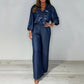 🌸Spring Specials💐Women's Tiered Long-Sleeve Tops ＆ Wide-Leg Pants Set