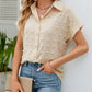 Women's Casual Short Sleeve Button Down Shirt