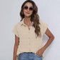 Women's Casual Short Sleeve Button Down Shirt