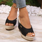 Women's Fish Mouth High Slope Heel Sandals