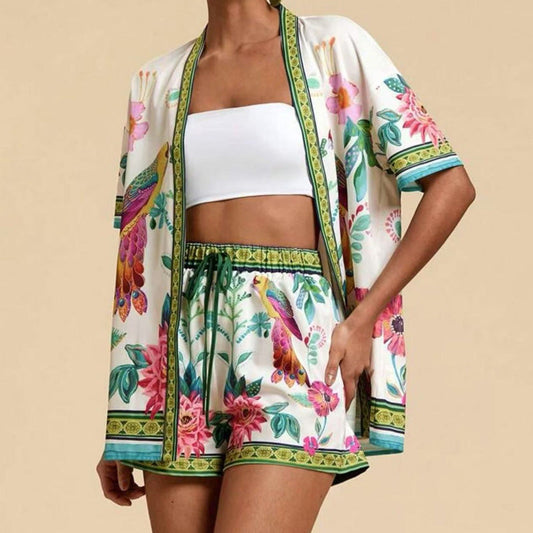 Women's Casual Bohemian Print Two Piece Set