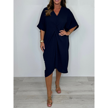 🌞2025 Summer New💕Women's V-Neck Irregular Loose Dress