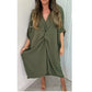 🌞2025 Summer New💕Women's V-Neck Irregular Loose Dress