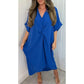 🌞2025 Summer New💕Women's V-Neck Irregular Loose Dress
