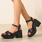 💥Hot Sale✨Women’s Open Toe High Chunky Heel Sandals