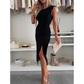 Elegant Sleeveless Slit Dress