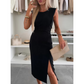 Elegant Sleeveless Slit Dress