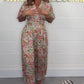 💖2025 SUMMER NEW-50% OFF💖Women's V-Neck Printed Short-Sleeve Jumpsuits
