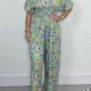 💖2025 SUMMER NEW-50% OFF💖Women's V-Neck Printed Short-Sleeve Jumpsuits