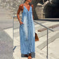 Women's V-neck Spaghetti Strap Maxi Dress