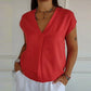 Women’s Solid Color V-Neck Dolman Sleeve Top