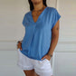 Women’s Solid Color V-Neck Dolman Sleeve Top