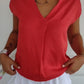 Women’s Solid Color V-Neck Dolman Sleeve Top