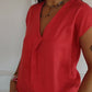 Women’s Solid Color V-Neck Dolman Sleeve Top