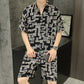 Men's Fashion Comfortable Short Sleeve Top & Shorts Two Piece Set