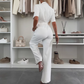 🌸Summer Sale -50% off🌸Women’s Button-Down Jumpsuit with Waist Tie