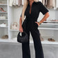 🌸Summer Sale -50% off🌸Women’s Button-Down Jumpsuit with Waist Tie