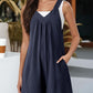 Women's Sleeveless Short Jumpsuit with Pockets