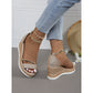 Shiny Platform Wedge Sandals for Women