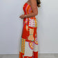 Fashion Casual Strapless Printed Jumpsuit