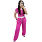 Women’s Ribbed Lounge Set with Crop Top & Wide-Leg Pants