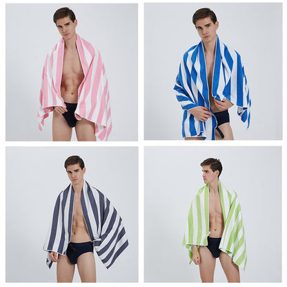 Quick Dry Striped Microfiber Beach Towel