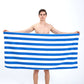 Quick Dry Striped Microfiber Beach Towel