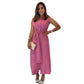 Women's Elegant Sleeveless Button Down Shirt Long Dress