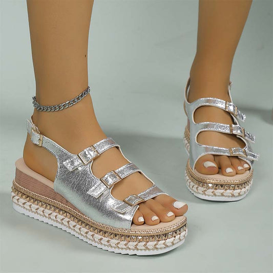 Women's Summer Thick Platform Ankle Strap Sandals