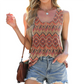 Women's Casual Fashion Round Neck Printed Sleeveless Tank Top