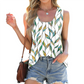 Women's Casual Fashion Round Neck Printed Sleeveless Tank Top
