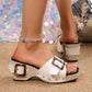 Women’s Wedge Slide Sandals with Studded Strap✨