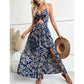 Women's Elegant Sexy Floral Print Halter Dress